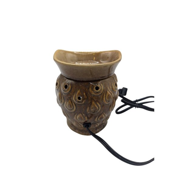 Ceramic Owl Electric Wax Warmer Oil lamp W Lavender & Sage wax Cubes - Picture 9 of 11